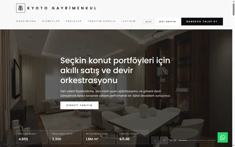 Kyoto Gayrimenkul home page