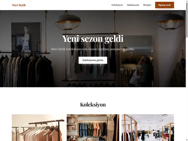 Butik & Mağaza şablonu önizlemesi