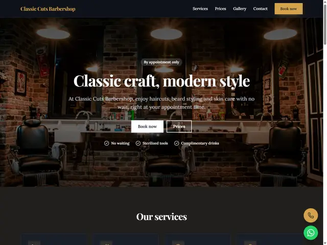 Barbershop template preview