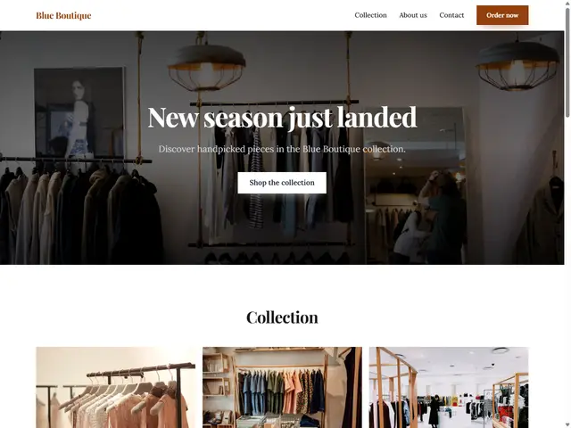 Boutique & Store template preview