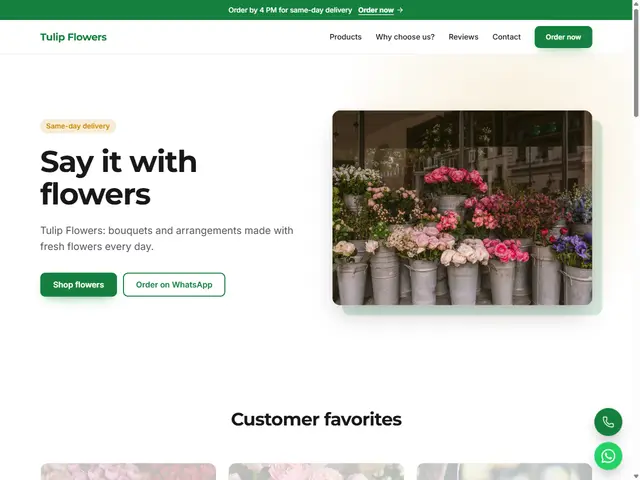 Florist & Gifts template preview