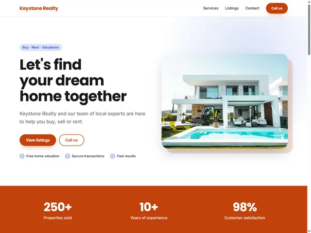Real Estate template preview