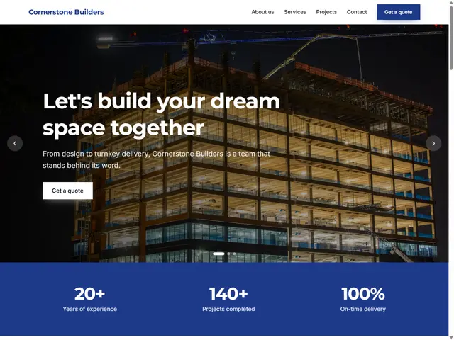 Construction & Architecture template preview