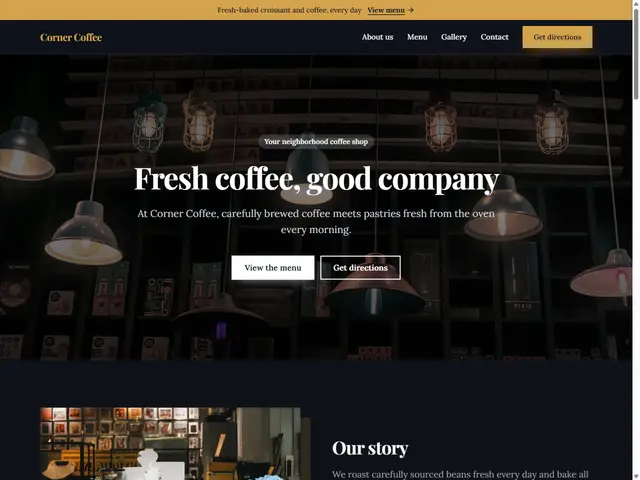 Coffee Shop & Bakery template preview