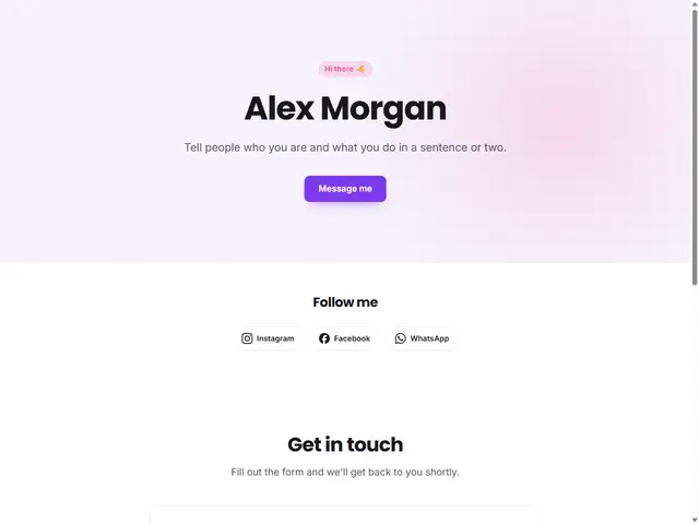 Personal Business Card template preview