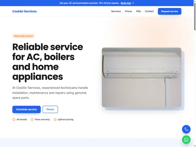 HVAC & Appliance Repair template preview