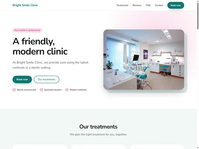 Clinic & Health template preview