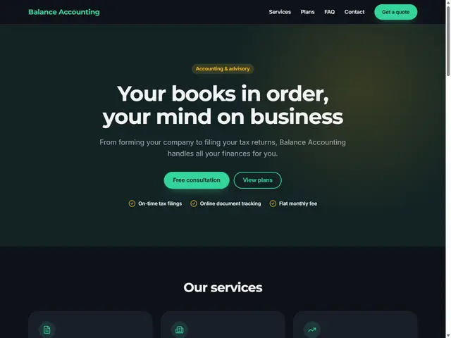 Accountant & Advisor template preview