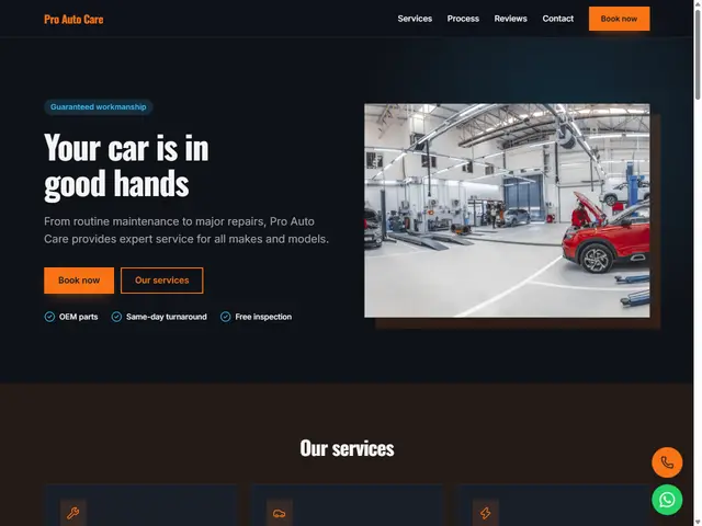 Auto Repair & Dealer template preview