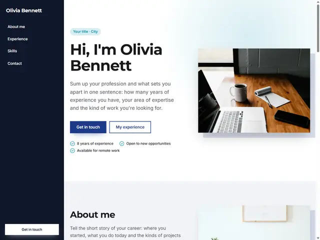 Resume (CV) template preview