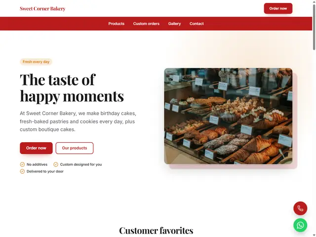 Pastry Shop & Bakery template preview