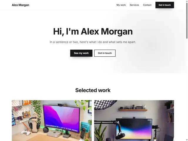 Personal & Portfolio template preview