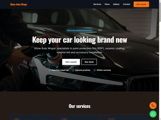 Car Wrap & Detailing template preview