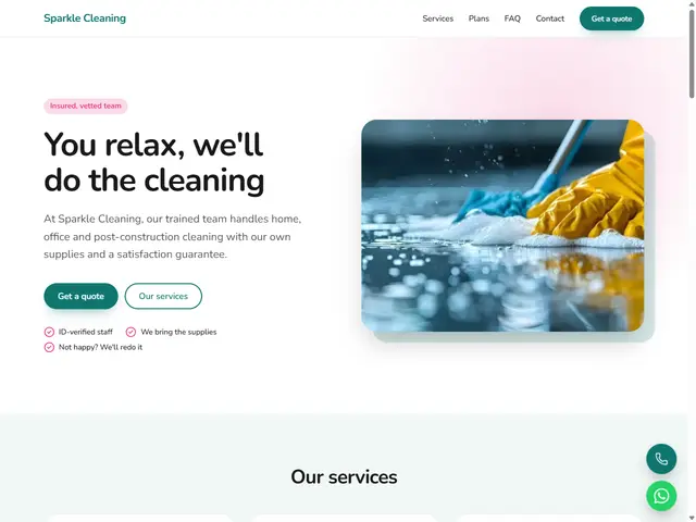 Cleaning Company template preview