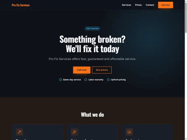 Handyman & Repair template preview