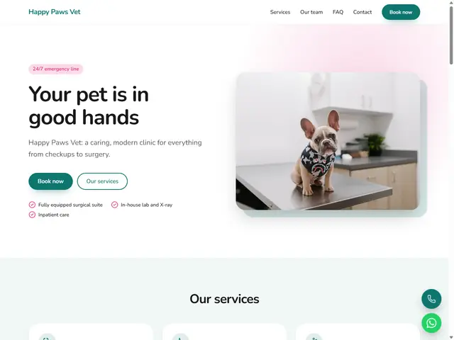 Veterinary & Pet Care template preview