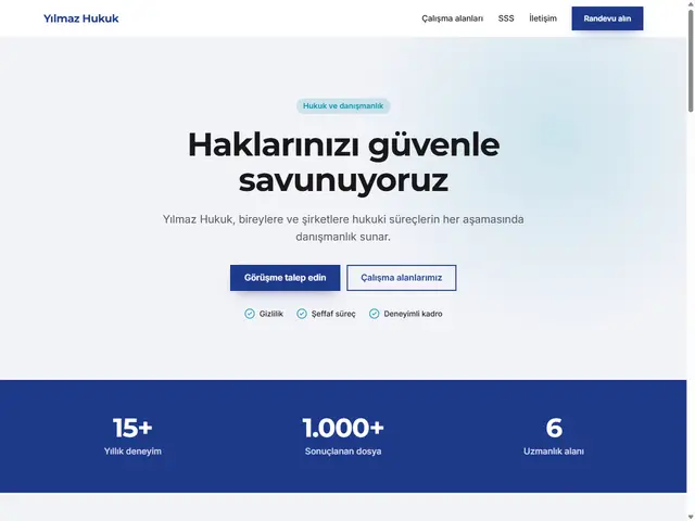 Hukuk & Danışmanlık şablonu önizlemesi