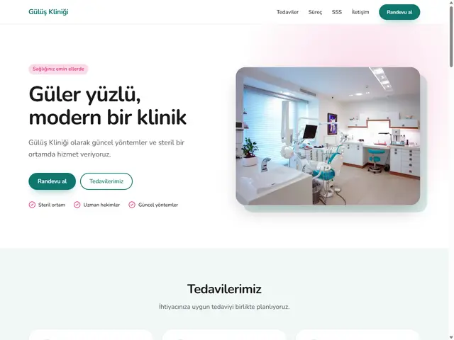 Klinik & Sağlık şablonu önizlemesi